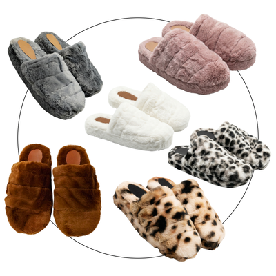 Pantuflon simil piel de conejo punta cerrada 35/40