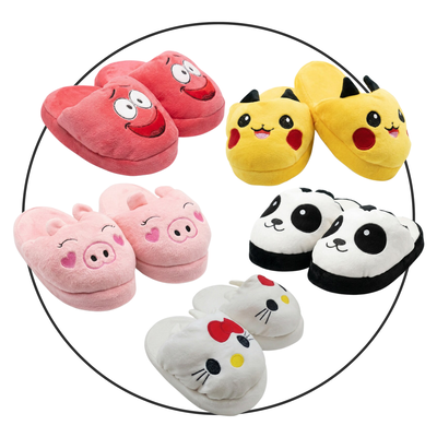 Pantuflones Animados Bordados | Alta Rotación (Línea Económica)