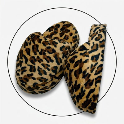 Pantuflon animado premium print leopardo