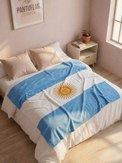 MANTA BANDERA ARGENTINA  150x150 [POLAR SOFT]