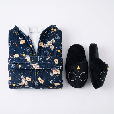 Set bata toalla + Pantuflas a Juego HARRY (Diseños Exclusivos PC)