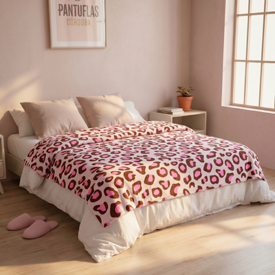 MANTA PRINT ROSA 150x150 [POLAR SOFT]