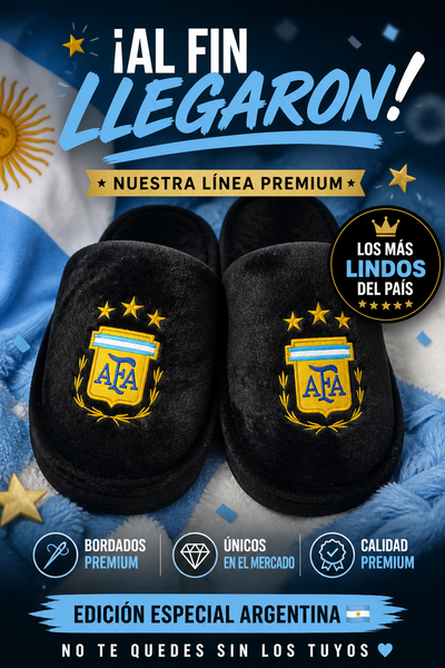 Pantuflon bordado animado premium AFA