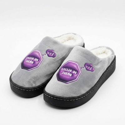 Pantufla Panda dama clásica base goma con abrigo 35/40