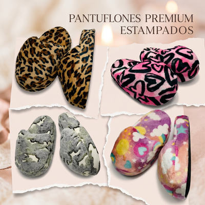 PANTUFLONES PREMIUM ESTAMPADOS/ LISO 