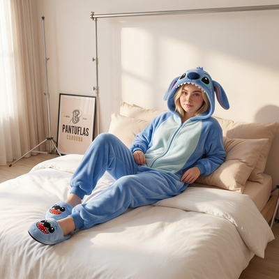 PIJAMA KIGURUMIS JUVENIL UNISEX STITCH PLUSH 