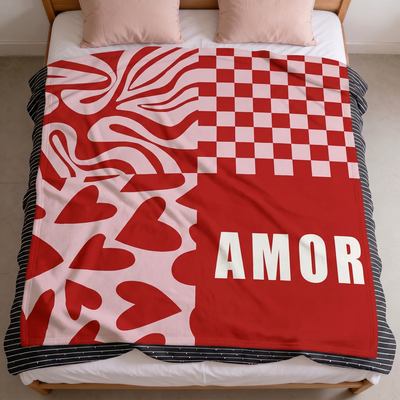 MANTA AMOR CORAZÓNES 150x150 [POLAR SOFT]