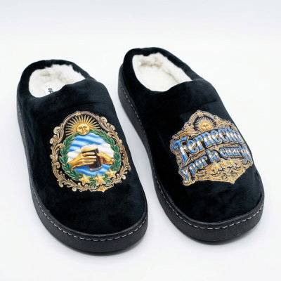 ÚLTIMOS PARES 🇦🇷Pantufla Panda EDICIÓN ESPECIAL MUNDIAL base goma con abrigo 39/44