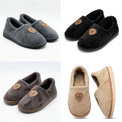 Pack x12 Pantufla Hornito Chenille Premium escudo 39 al 46