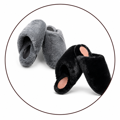 Pantuflón Hombre Simil Piel de Conejo premium Corderito – Suela EVA