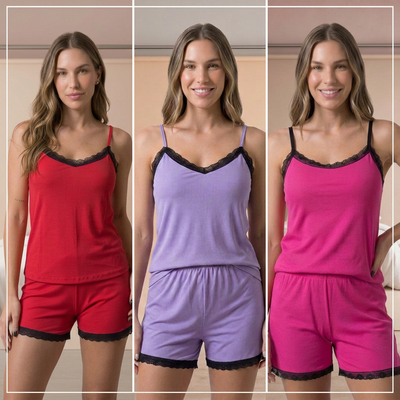 PIJAMA CORTO MUSCULOSA MORLEY DAMA LISO