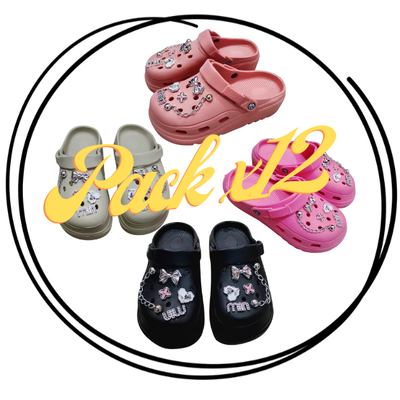 Pack x12 Zueco Alto Pines bijou 36/41