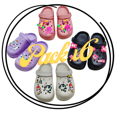Pack x6 Zuecos Altos Pines 30/35