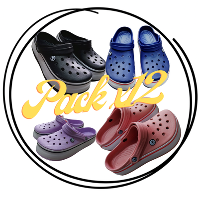 Pack x12 Zueco Alto liso 36/41