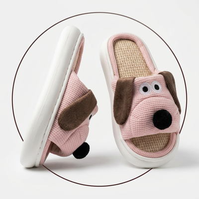 Pantufla animada animalitos unisex base soft abierta 30/35