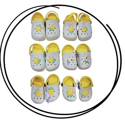Combo emprendedor promo zuecos bicolor niños x6 pares