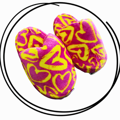 Pantuflon animado premium CORAZON AMARILLO