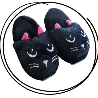 Pantuflon animado premium GATITO OJO ABIERTO