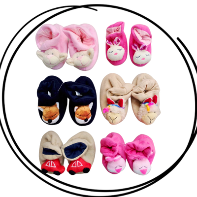 Combo emprendedor promo pantuflas bebés x6 artesanales