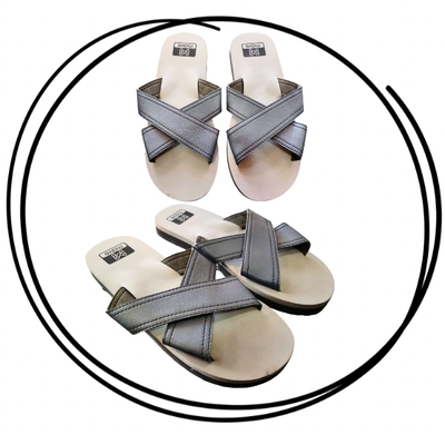 Sandalia hombre tiras cuerina cruzadas 