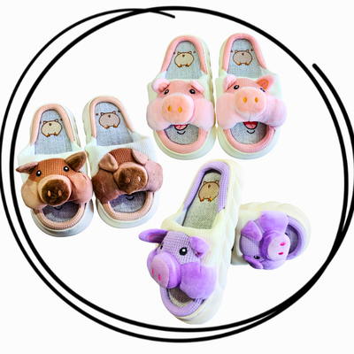 Pack x6 o x12 Pantufla dama importada modelos surtidos base soft animada