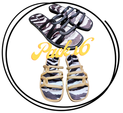 Pack x6 Ojota sandalia con diseño base animal print PREMIUM 35-40 TENDENCIA 2026