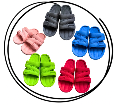 Pack x6 o x12 Ojota sandalia con diseño simil cierre, ultraliviana y económica