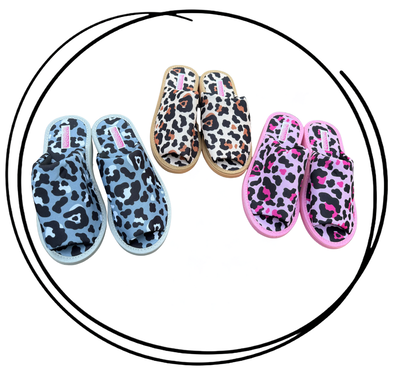 Pack x6 o x12 Pantufla dama verano jersey print SV punta abierta 35/40