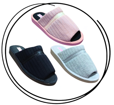 Pack x6 o x12 Pantufla dama verano morley SV punta abierta 35/40