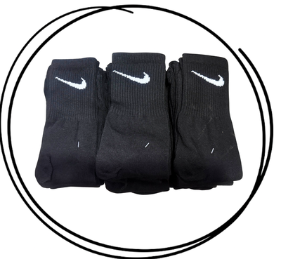 Docena de medias 3/4 bordadas premium (12 mismo diseño)