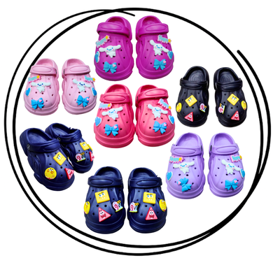 Pack x6 o x12 Zueco importado pines personajes 24/35