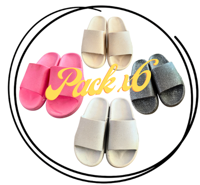 Pack x6 Gomón Inyectado Maia glitter 35/40: económico, liviano y resistente