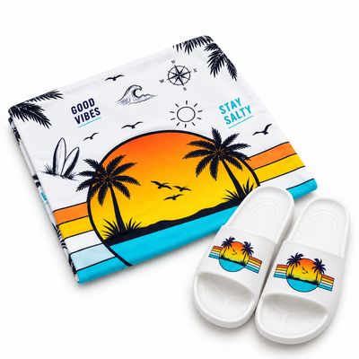 ☀️ Set Playero Toallón + Gomón Plataforma EVA Anatómico PLAYA