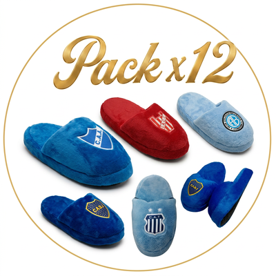 🔥🔥PROMO EQUIPOS🔥🔥 PACK X12 PANTUFLONES PREMIUM FUTBOL BORDADOS 