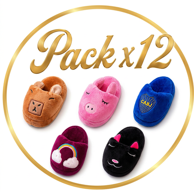 🔥🔥PROMO NIÑOS BORDADOS🔥🔥 PACK X12 PANTUFLONES MÁS VENDIDOS🔥