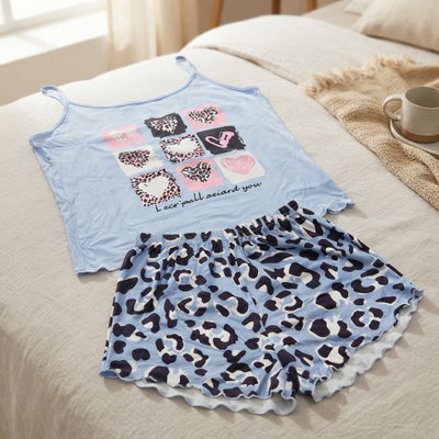 🌸 Pijama de Verano Estampado – Musculosa y Short