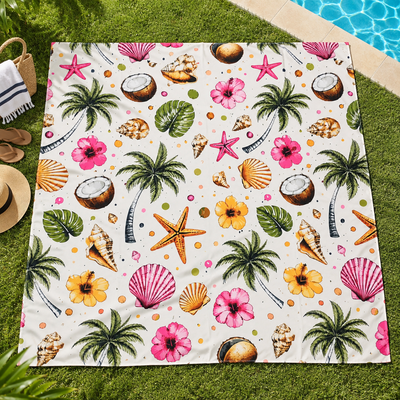 LONA PLAYA COCOS Y PALMERAS 150x150