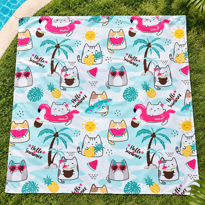 LONA GATITOS PLAYA  150x150
