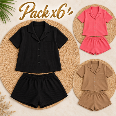 PROMO PACK X6 CAMISERO HAWAI-PIJAMA & SUMMER LOOK