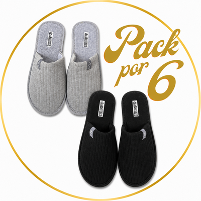 Pack x6 Pantufla morley clásica hombre 39/46