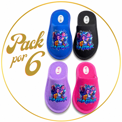 Pack x6 Pantufla K-POP niños jersey 27/28 al 33/34