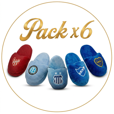 🔥🔥PROMO EQUIPOS🔥🔥 PACK X6 PANTUFLONES PREMIUM FUTBOL BORDADOS 