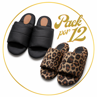 🌸Pack x12 Pantuflones Soft Matelassé Punta Abierta PREMIUM 35/40