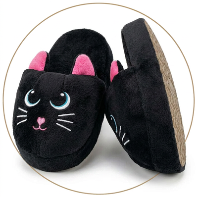 Pantuflon animado premium GATITO OJO ABIERTO