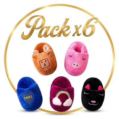 🔥🔥PROMO NIÑOS BORDADOS🔥🔥 PACK X6 PANTUFLONES MÁS VENDIDOS🔥