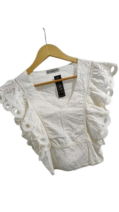 Blusa a la cintura Broderie
