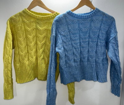 SWEATER CORTO LANA TRENZADO