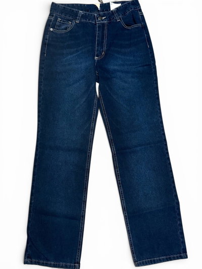 Jeans recto Tiro medio Rígido