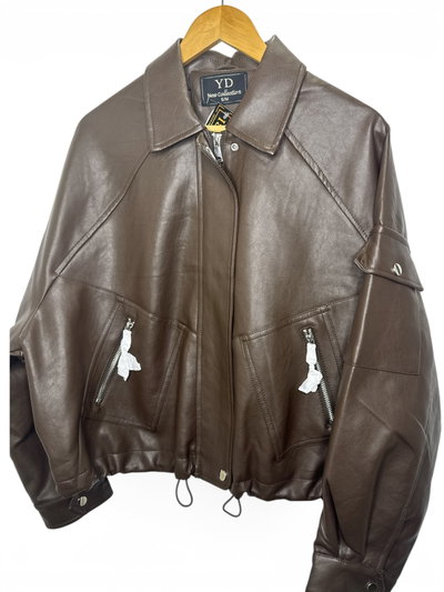 Campera OVER Bomber Eco cuero