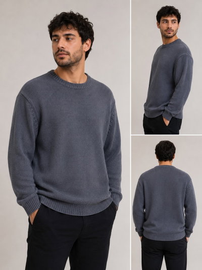Sweaters hombre cuello redondo